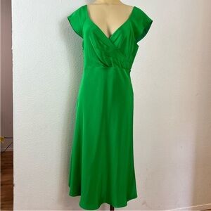 J. Crew 100% silk green dress 8